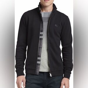 Burberry Cotton Zip Jacket, Black